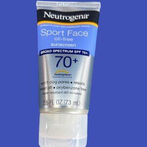 Neutrogena Sport Face Oil-Free Sunscreen Broad Spectrum SPF 70+ New